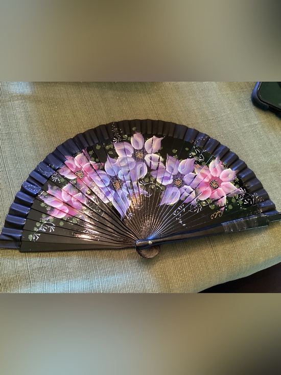 Malvi Accessories - Malvi Hand Painted Wood Fan, Imported From Spain